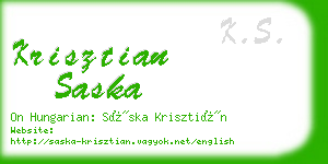 krisztian saska business card